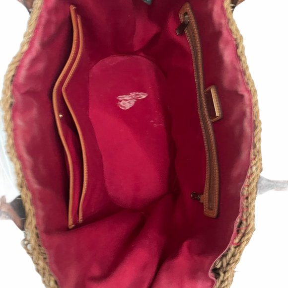 XL Large Woven Ralph Lauren Straw Beach Tote Bag - Picture 4 of 13